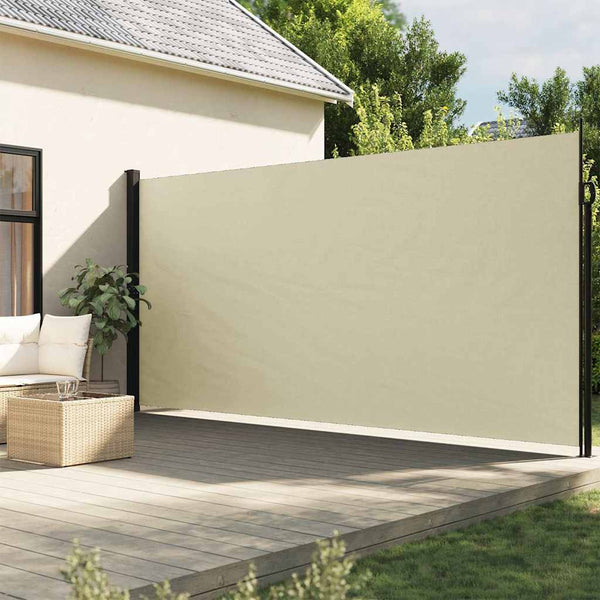 Creme einziehbare Seitenmarkise Paraschita 200x600cm