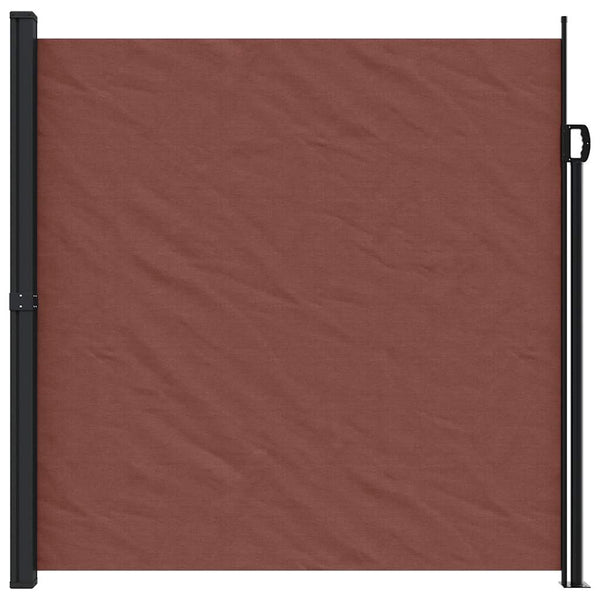 Braune, ausziehbare Seitenmarkise Paraschita 200x600cm