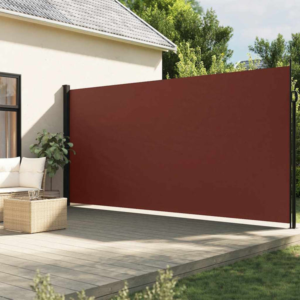 Braune versenkbare Seitenmarkise Paraschita 220x600cm