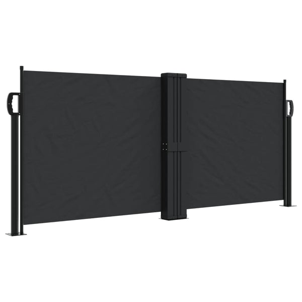 Schwarze einziehbare Seitenmarkise Ulmu 100x600cm