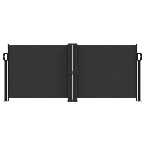 Schwarze einziehbare Seitenmarkise Ulmu 100x600cm