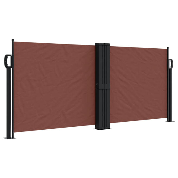 Braune einziehbare Seitenmarkise Ulmu 100x600cm