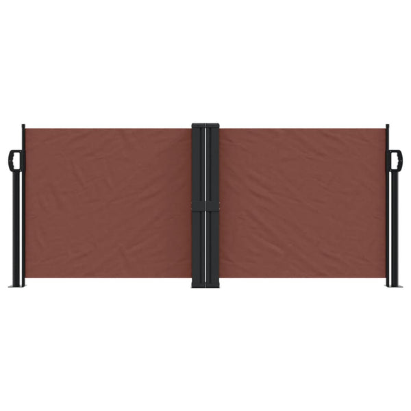 Braune einziehbare Seitenmarkise Ulmu 100x600cm