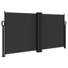 Schwarze ausziehbare Seitenmarkise Ulmu 120x600cm