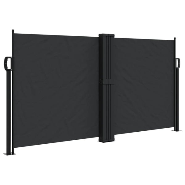 Schwarze ausziehbare Seitenmarkise Ulmu 120x600cm