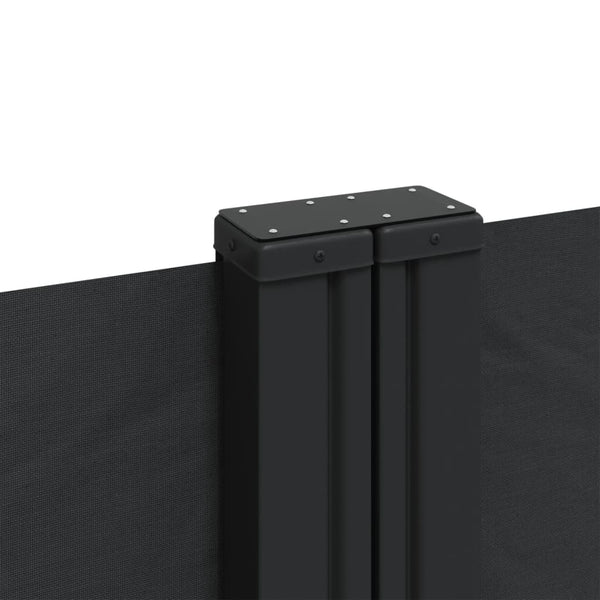 Schwarze ausziehbare Seitenmarkise Ulmu 120x600cm