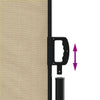 Beige ausziehbare Seitenmarkise Ulmu 120x600cm