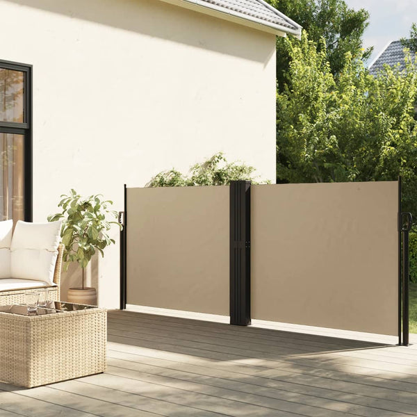 Beige ausziehbare Seitenmarkise Ulmu 120x600cm