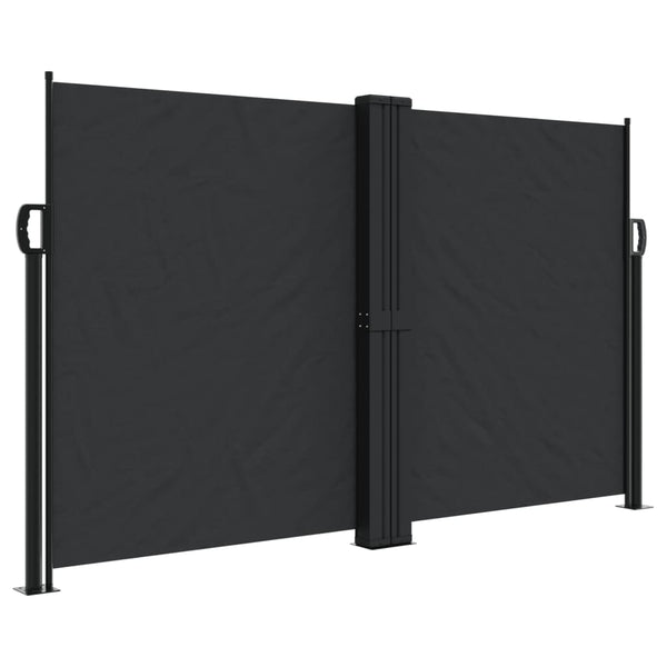 Schwarze einziehbare Seitenmarkise Ulmu 140x600cm