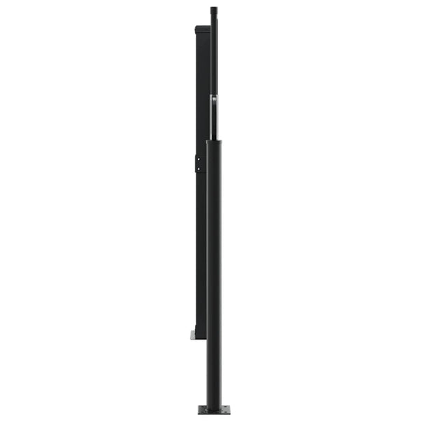 Schwarze einziehbare Seitenmarkise Ulmu 140x600cm