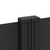 Schwarze einziehbare Seitenmarkise Ulmu 140x600cm
