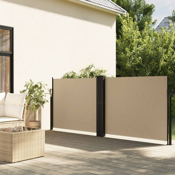 Beige ausziehbare Seitenmarkise Ulmu 140x600cm