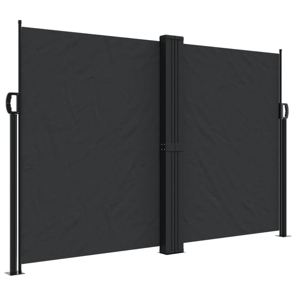 Schwarze ausziehbare Seitenmarkise Ulmu 160x600cm