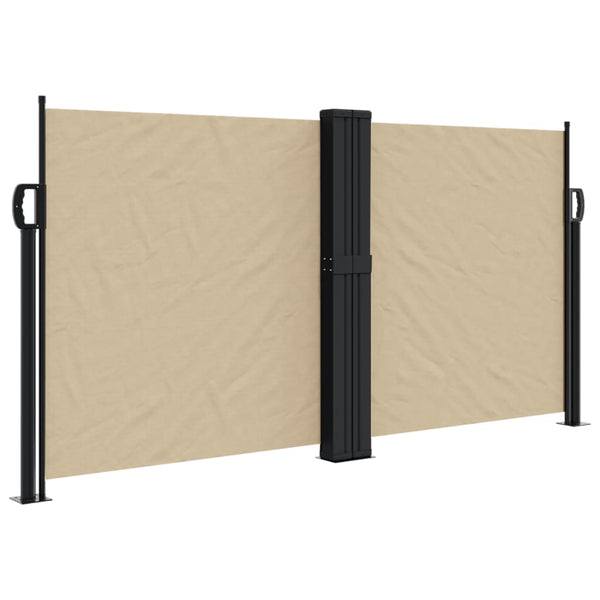 Beige Seitenmarkise Ulmu 120x1000cm ausziehbar