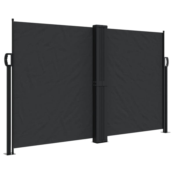 Schwarze einziehbare Seitenmarkise Ulmu 140x1000cm