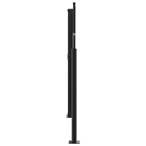 Schwarze einziehbare Seitenmarkise Ulmu 140x1000cm