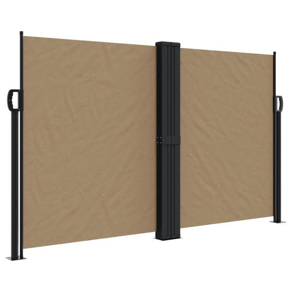 Braun-graue einziehbare Seitenmarkise Ulmu 140x1000cm