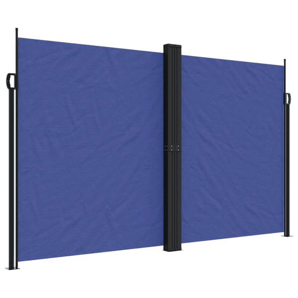 Sininen sisäänvedettävä sivumarkiisi Ulmu 200x1000cm