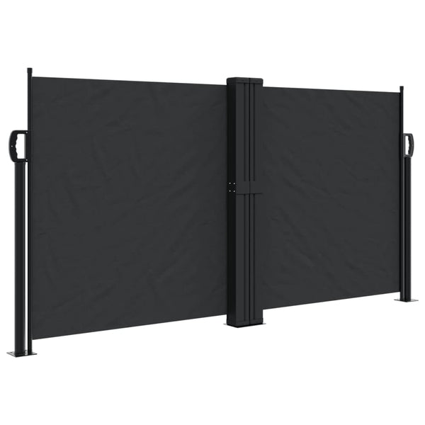 Schwarze einziehbare Seitenmarkise Ulmu 120x1200cm