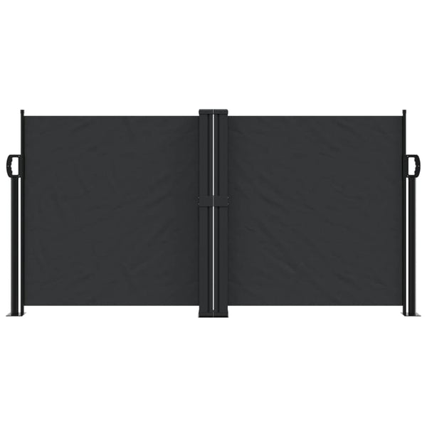 Schwarze einziehbare Seitenmarkise Ulmu 120x1200cm