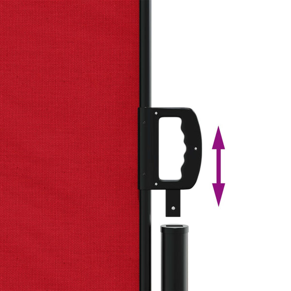 Rote Seitenmarkise zum Ausziehen Ulmu 140x1200cm