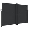 Schwarze einziehbare Seitenmarkise Ulmu 160x1200cm