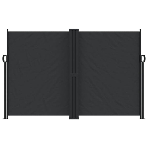 Schwarze einziehbare Seitenmarkise Ulmu 160x1200cm