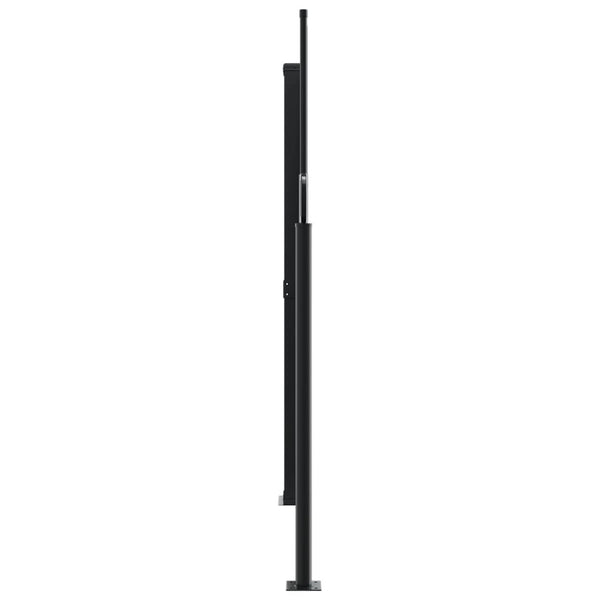 Schwarze einziehbare Seitenmarkise Ulmu 160x1200cm