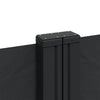 Schwarze einziehbare Seitenmarkise Ulmu 160x1200cm