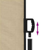 Beige einziehbare Seitenmarkise Ulmu 160x1200cm