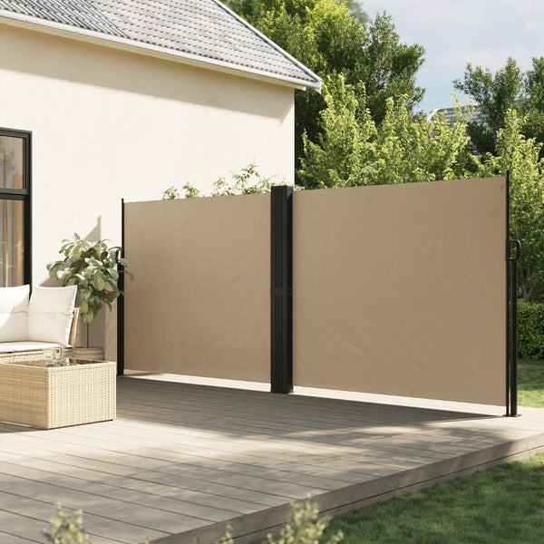 Beige einziehbare Seitenmarkise Ulmu 160x1200cm