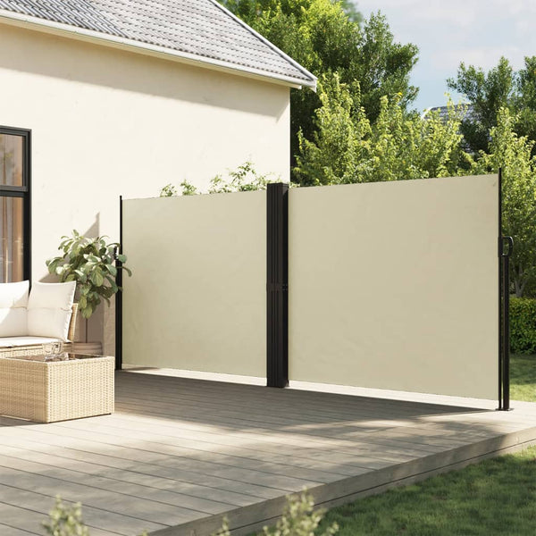 Creme einziehbare Seitenmarkise Ulmu 180x1200cm