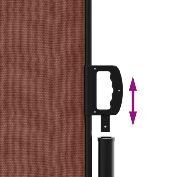 Ulmua 200x600cm braune ausziehbare Seitenmarkise