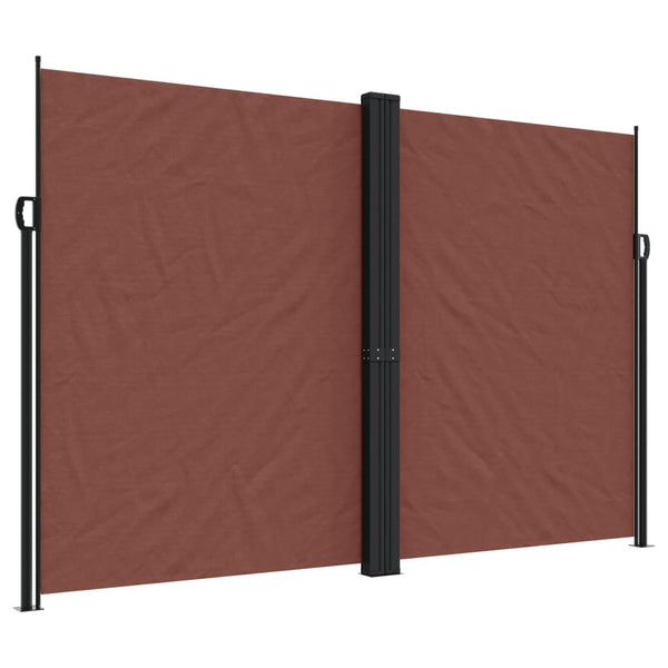Einziehbare braune Seitenmarkise Ulm 220x600cm