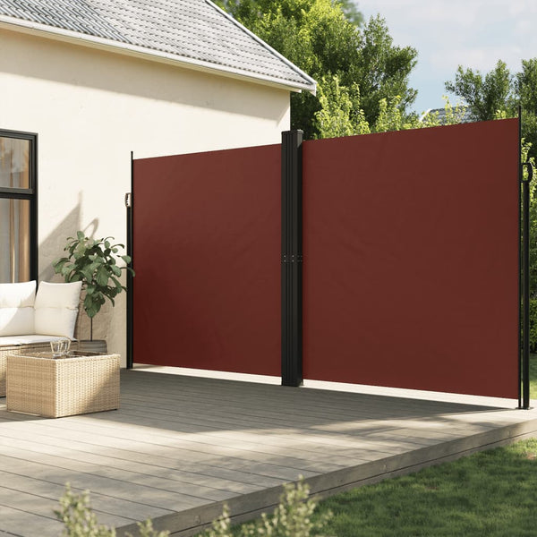 Einziehbare braune Seitenmarkise Ulm 220x600cm