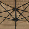 Ruskea puutarhavarjo terästanko Leorgeta 269x269x235cm