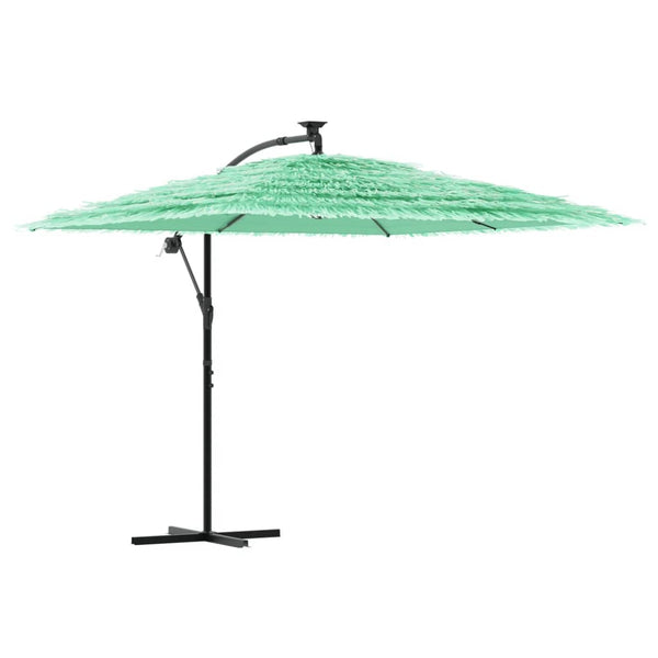 Grüner Gartenschirm mit Stahlstange Leorgeta 269x269x235cm