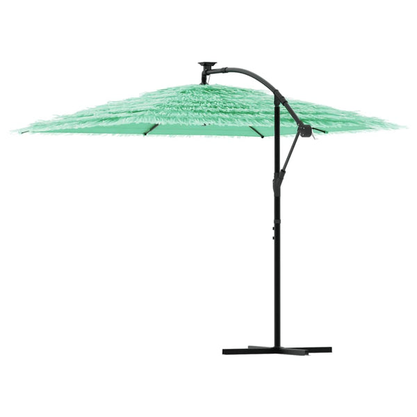 Grüner Gartenschirm mit Stahlstange Leorgeta 269x269x235cm