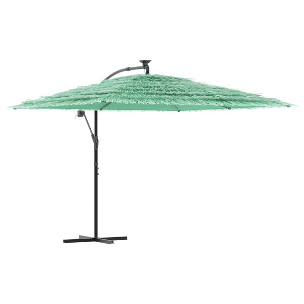 Grüner Gartenschirm mit Stahlstange Leorgeta 290x290x238cm
