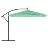 Grüner Gartenschirm mit Stahlstange Leorgeta 290x290x238cm