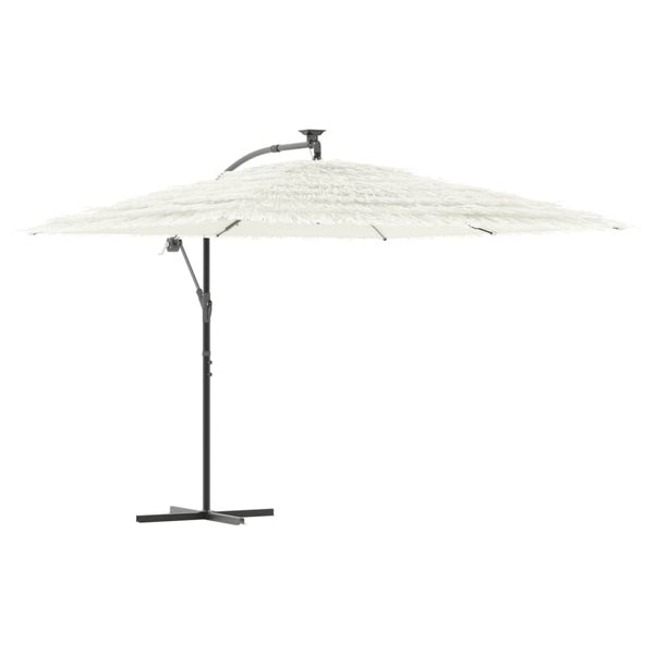 Weißer Gartenschirm mit Stahlmast Leorgeta 290x290x238cm