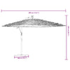 Weißer Gartenschirm mit Stahlmast Leorgeta 290x290x238cm