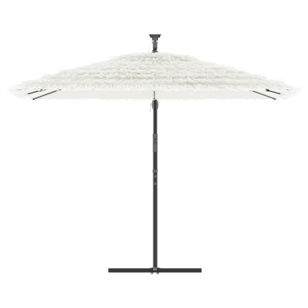 Weißer Gartenschirm mit Stahlmast Leorgeta 290x290x238cm