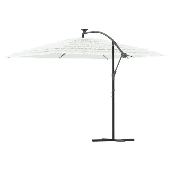 Weißer Gartenschirm mit Stahlmast Leorgeta 290x290x238cm