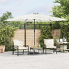 Weißer Gartenschirm mit Stahlmast Leorgeta 290x290x238cm