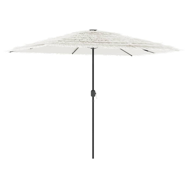 Weißer Gartenschirm mit Stahlmast Dragoiu 300x200x250cm