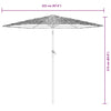 Grüner Garten-Sonnenschirm Stahlstange Dragoiu 223x223x213cm