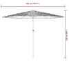 Brauner Gartenschirm Stahlstange Dragoiu 268x268x226cm