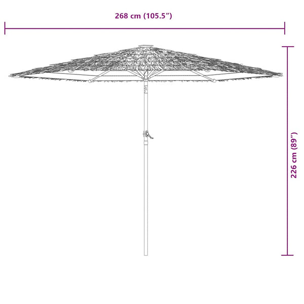 Grüner Garten-Sonnenschirm Stahlstange Dragoiu 268x268x226cm