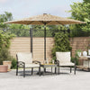 Brauner Gartenschirm Stahlstange Dragoiu 288x288x225cm